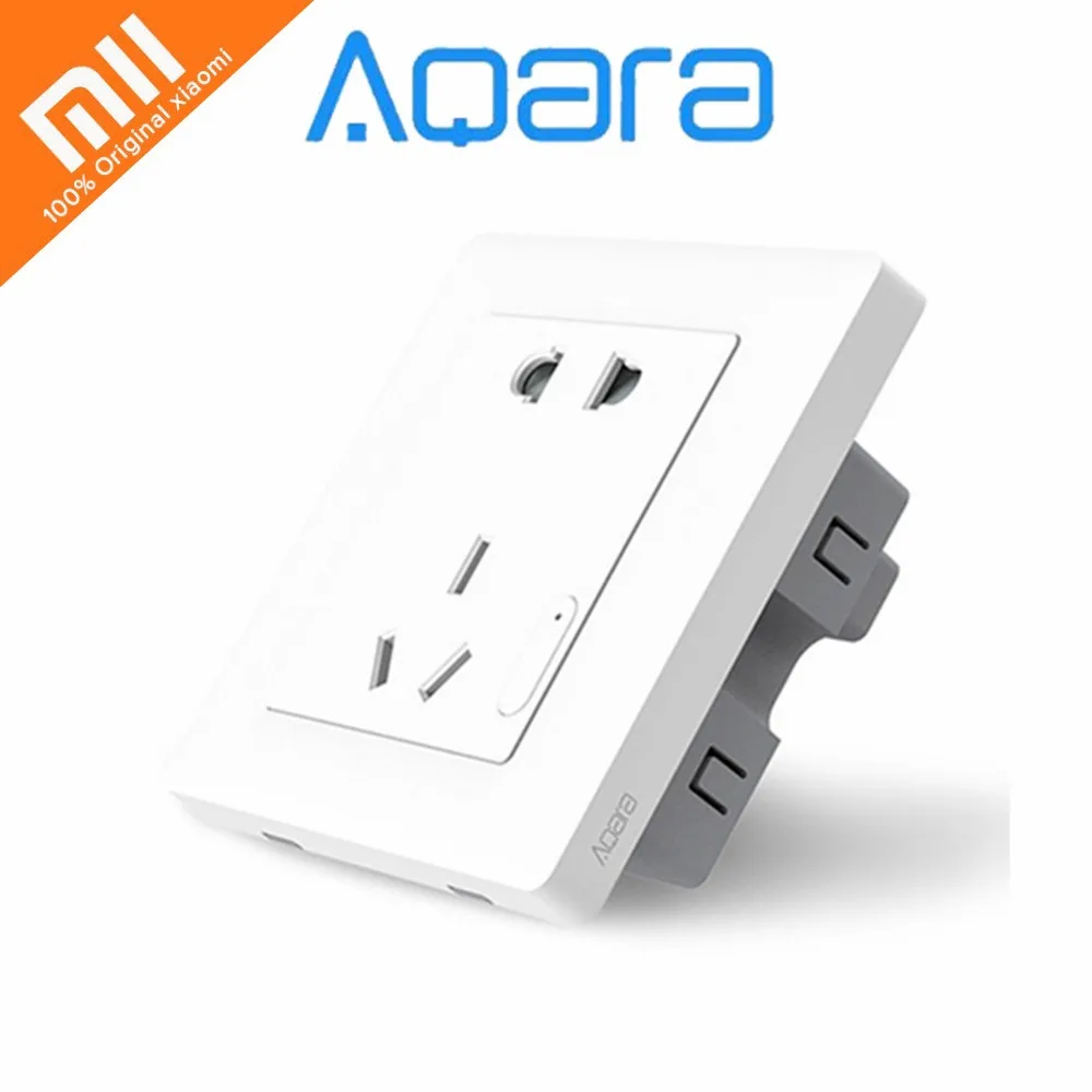 Оригинальная умная настенная розетка xiaomi Aqara с разъемом 2500 Вт шлюз приложение