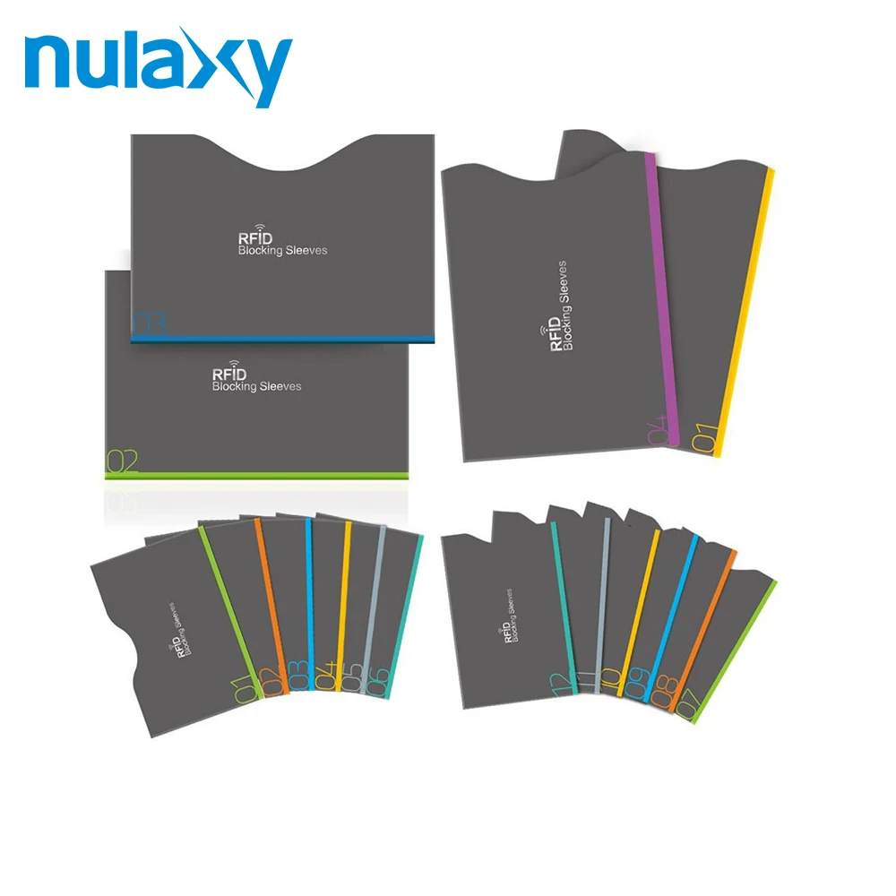 

Nulaxy RFID Blocking Sleeves,12+4pcs Anti Theft RFID Card Protector RFID Blocking Sleeve Identity Theft Protection