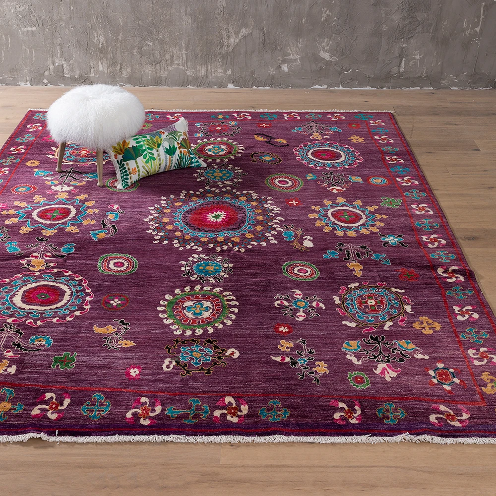 Afghanistan коллекция Роскошная Современная Непрерывная система гостиная шерсть ручной галстук ковер вилла Carpetgc193kilimyg40