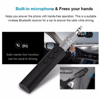 

Aux Audio Bluetooth Receiver Adapter Stereo 3.5mm Blutooth Wireless Receiver For Car Music Headphone Reciever Jack Handsfree