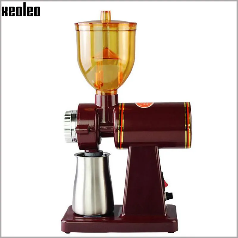 Goede Xeoleo 250g Elektrische koffiemolen koffiemolen machine rvs box Anti jump Platte Wiel slijpmachine Koffie grinder