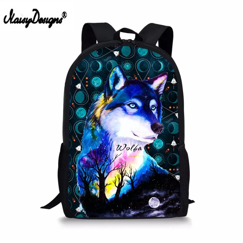 

Women Backpack Galaxy wolf Prints Female School Rucksack Girls Daily College Laptop Bagpack For Teen Men Custom Bag Dropshipping