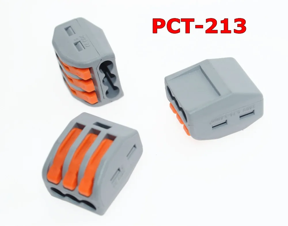 

Wago 222-413 connector 10PCS PCT-213 3P Universal Compact Wire Connector Conductor Terminal Block