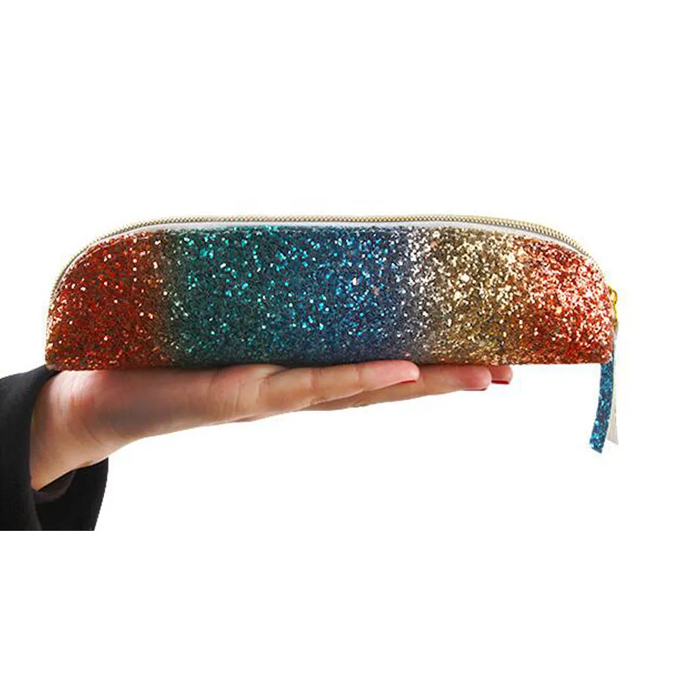 22*5*6 cm Multi Color Glitter Cosmetic Bag Wholesale Blanks Shining Pencil Pouch 3 Colors Makeup ...