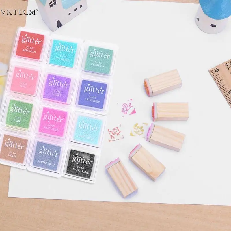 

20 Colorful Ink Pad Scrapbooking Stamping Ink pad Stamp Sealing Fingerprint Stencil Card Photo Album Cards Decorative Stamping