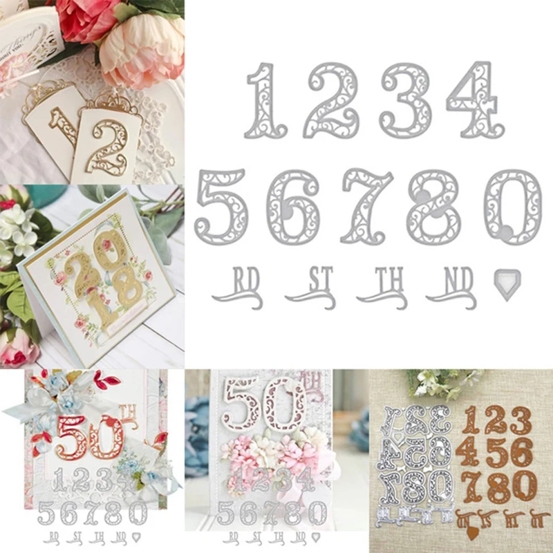 

Free Shipping Lace Numbers Metal Cutting Dies Stencils For DIY Scrapbooking Decorative Embossing Suit Paper Cards Die Cutting