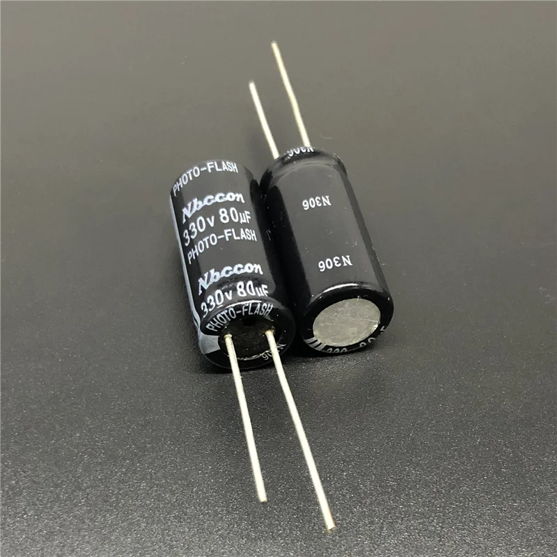 5Pcs/20Pcs/100Pcs 80uF 330V NBCCON Photo Flash Capacitor 12.5x25mm 330V80uF PH Capacitor