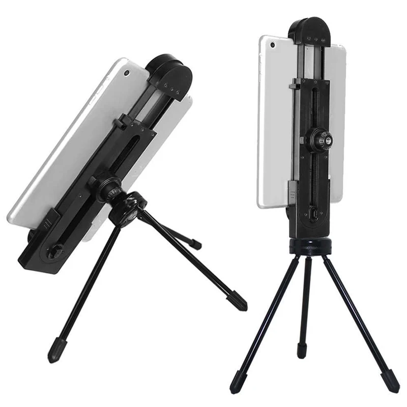for iPad Tablet Tripod Mount Adapter Flexible Adjustable Clamp Tablet
