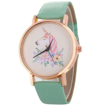 

Fashion Cute Unicorn Animal Watch Women Girl Leather Strap Analog Ladies Quartz Watches For Women relojes de mujer Montres Femme