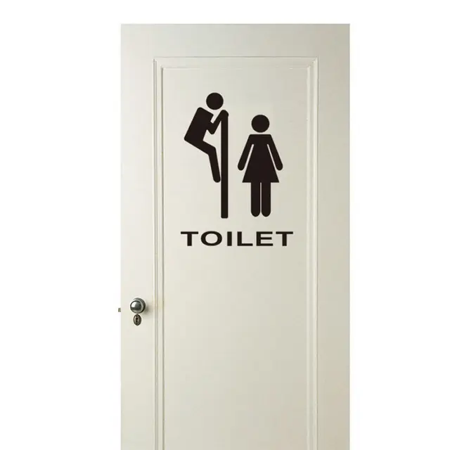 4pcs Funny Wall Sticker Bathroom Decor Toilet Door Vinyl Decal ... 4pcs Funny Wall Sticker Bathroom Decor Toilet Door Vinyl Decal ...