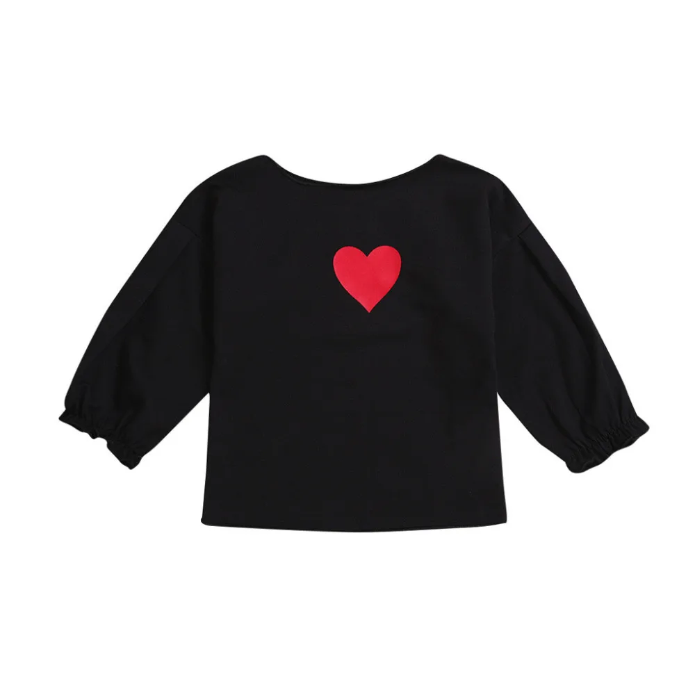 

CHAMSGEND Kid Baby Girl Valentine's Day T Shirt Heart Printed Tops Pullover Clothes 18DEC4 P30