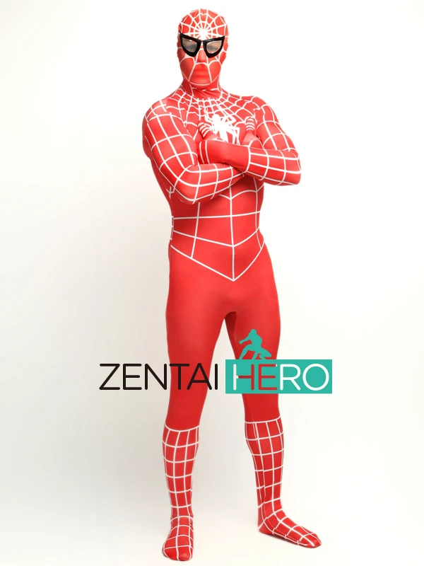 ZentaiHero Red Strong Male Bodysuit Superhero Spiderman Costume 2017 Halloween Cosplay Party Fancy Dress Eyes See Through SP1279 (4)