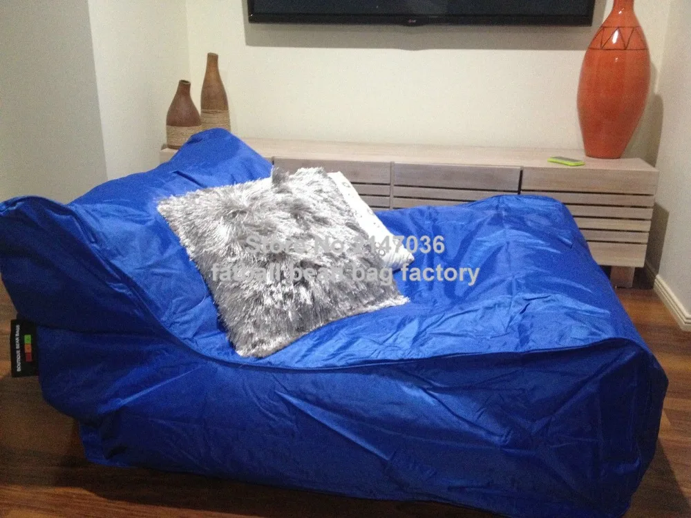 Two room seat people outdoor bean bag furniture, large size beanbag sofa chair , Blue Float lounger on water