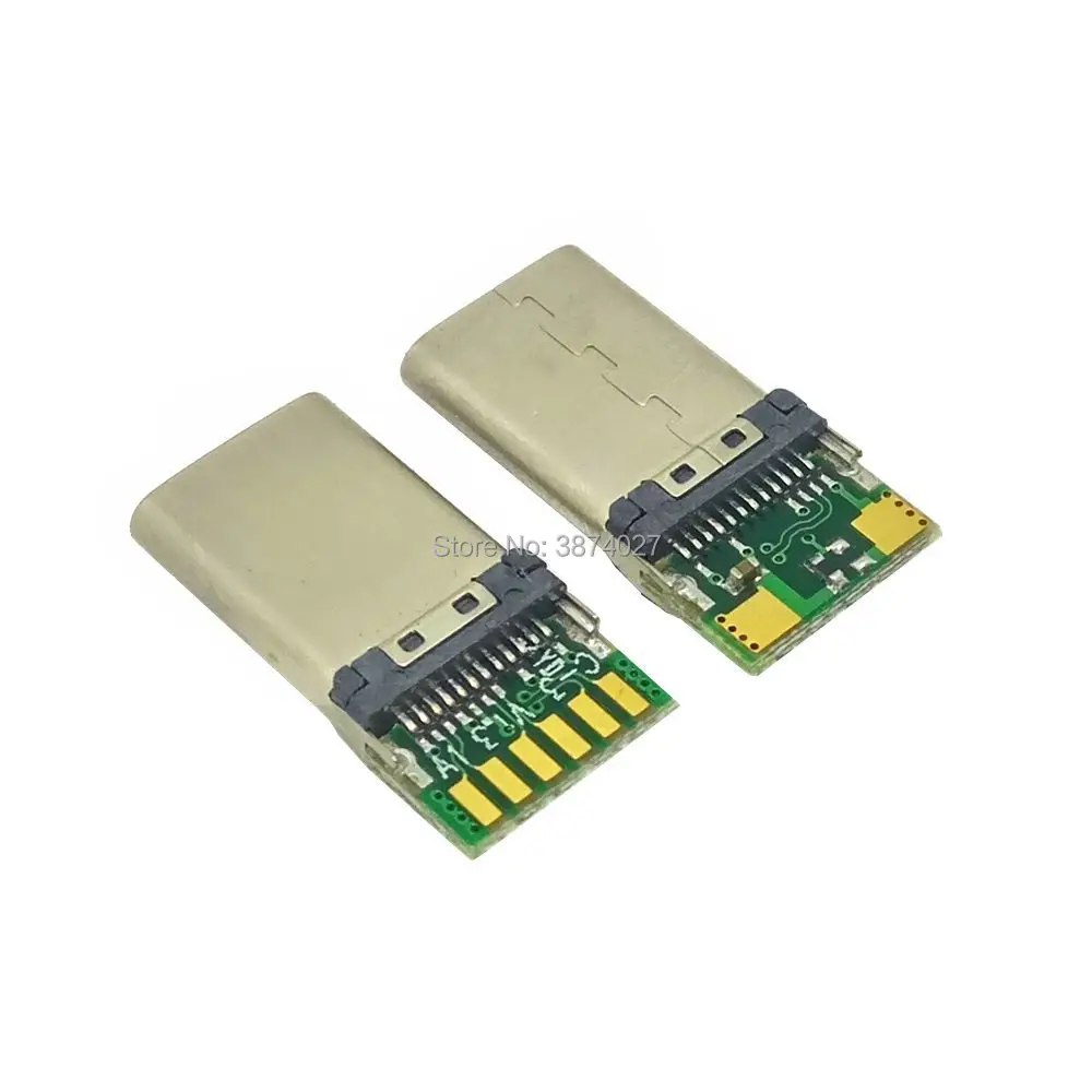 DIY 24pin USB C 3 1 Type штекер и гнездо разъем типа SMT с печатной платой|Кабели VGA| |