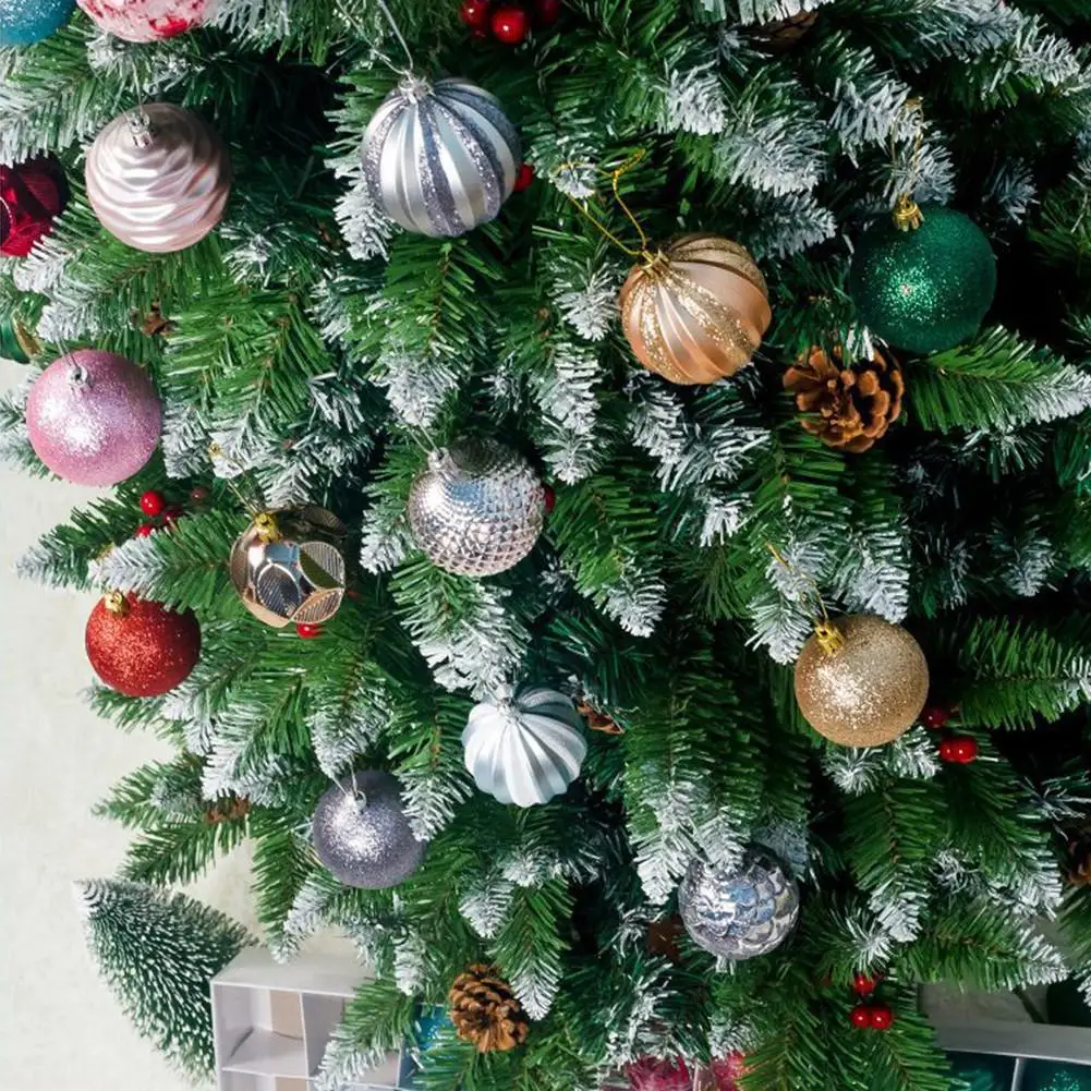 12 шт. рождественские большие висячие шары украшения для рождественской елки-Небьющийся шар для дома рождественские украшения, подвески, Декор, подарки