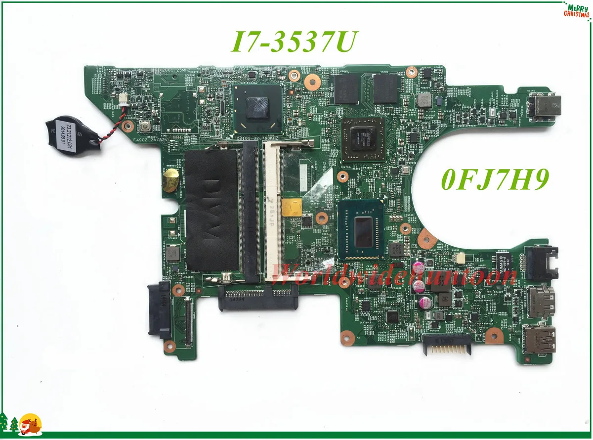 High Quality Mb 0fj7h9 Cn 0fj7h9 For Dell Inspiron 14z 5423 Laptop Motherboard Dmb40 112 1 Sr0xg I7 3537u Ddr3 100 Tested December