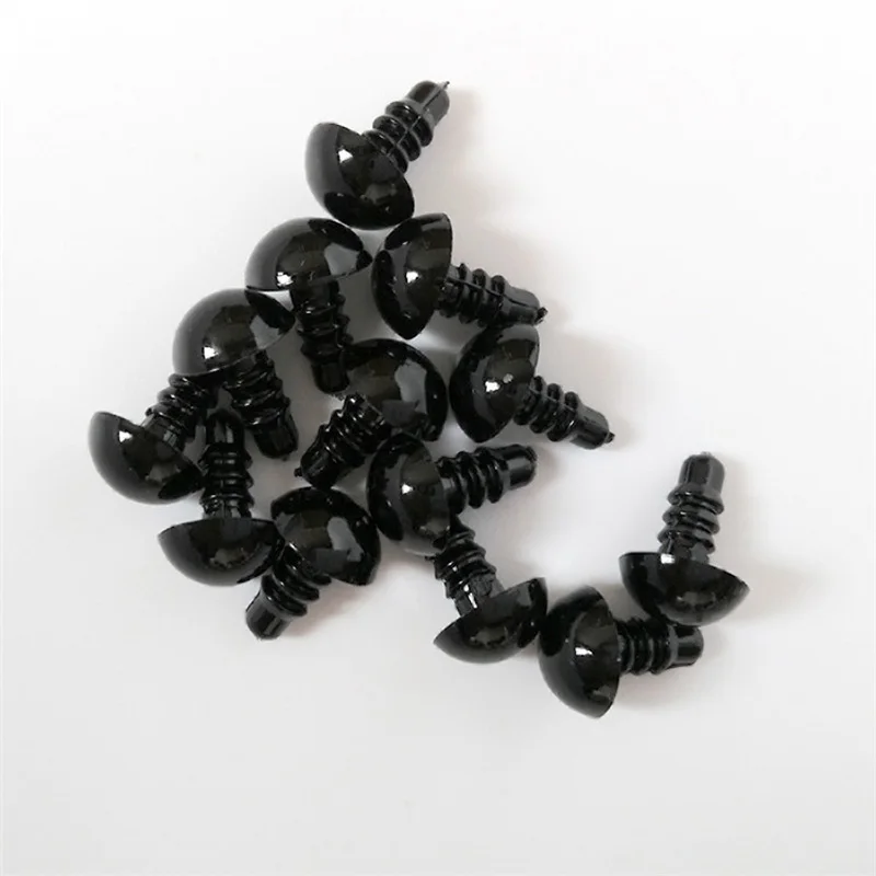 

50PCs Black Plastic Doll Eyes Safety Eyes For Teddy Bear Stuffed Toys Snap Animal Scrapbooking Puppet Dolls Craft Eyes For Toys