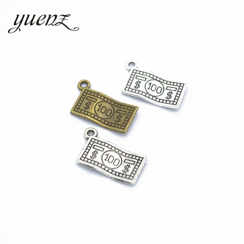 YuenZ 15 шт. salloy металл античный серебряный цвет доллар Подвески шармы DIY ювелирные