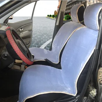 

2Pcs car seat covers faux fur cute car styling winter new plush car pad seat cover interior accessories cushion cover