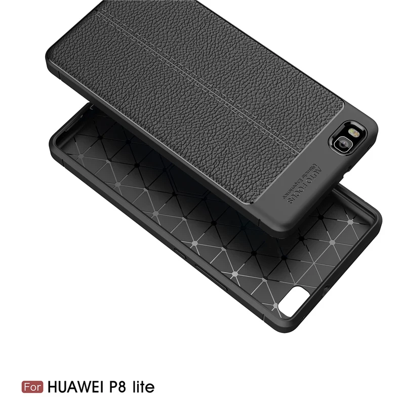 Litchi cortex silicone case for Huawei P8 lite  (2)