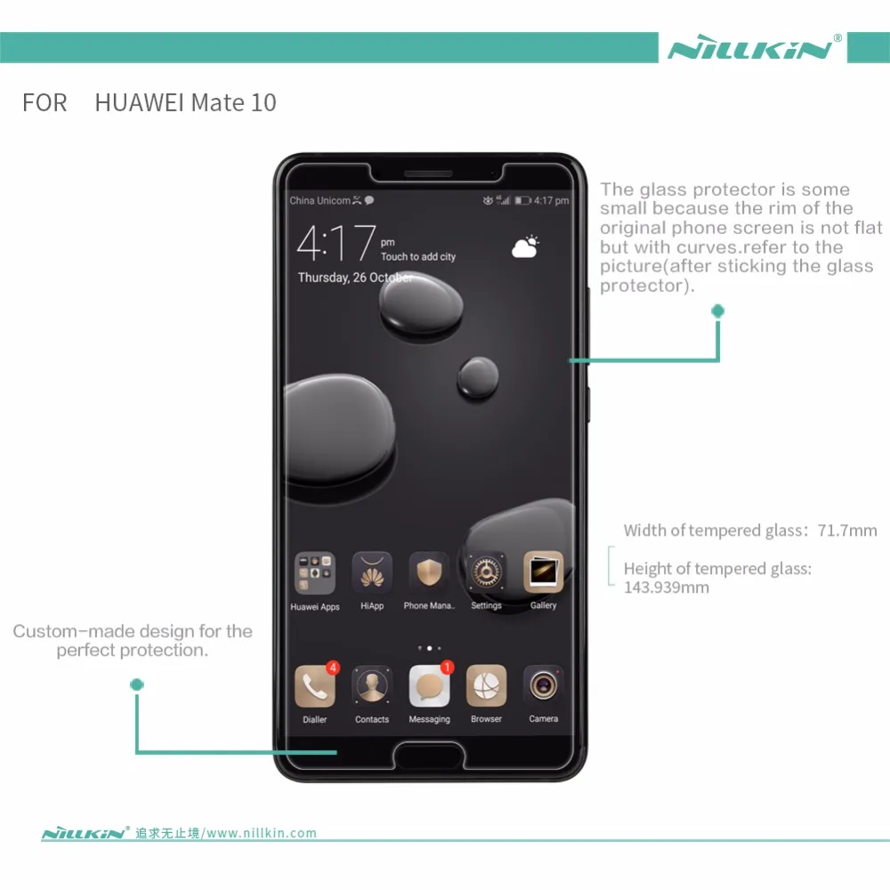 Для huawei mate 10 Закаленное стекло Защитная пленка Nillkin 9 H Amazing H+ Pro мм 0,2 мм против царапин для huawei Ascend mate 10 стекло