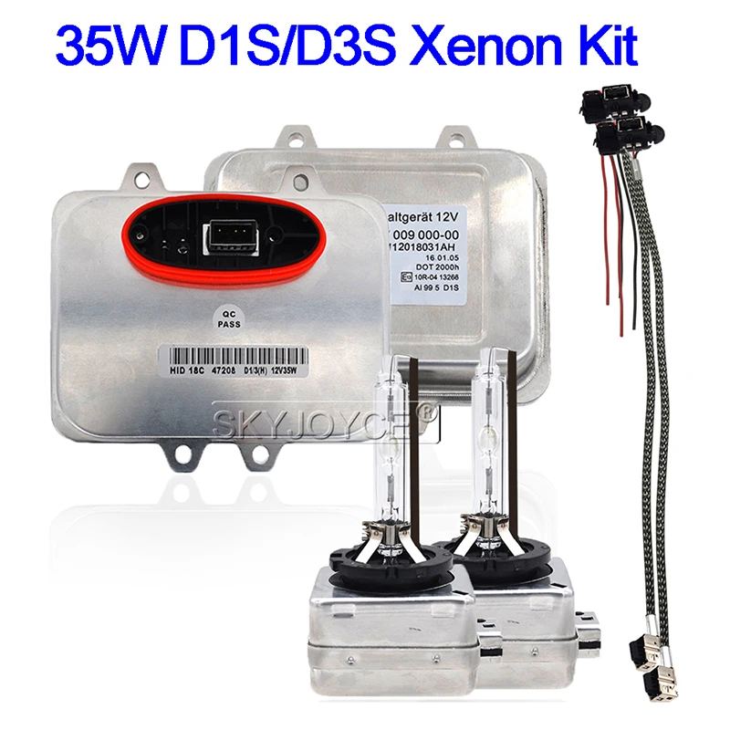 SKYJOYCE Original 35W Xenon D1S HID Headlight Kit 4300K 5000K 6000K Car Headlamp Bulb Kit Xenon D1S D3S HID Ballast 5DV00961000 (2)