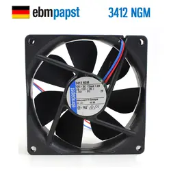 Новый охлаждающий вентилятор ebmpapst PAPST 3412NGM 9225 12 V 1,6 W 2 линии постоянного тока