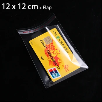 

100pcs 12cm x 12cm Clear Food Packaging Bags for Cake Cookie Candy 4.72" x 4.72" Transparent Self Sealing Poly Bag