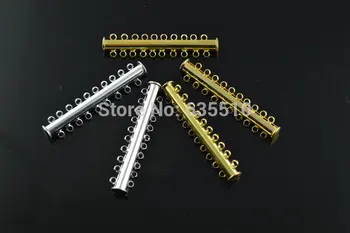 

10pc Mix Color 10 Loops Muti Rows Magnetic Tube Necklace Clasps Fit Fahsion Jewelry Findings Making