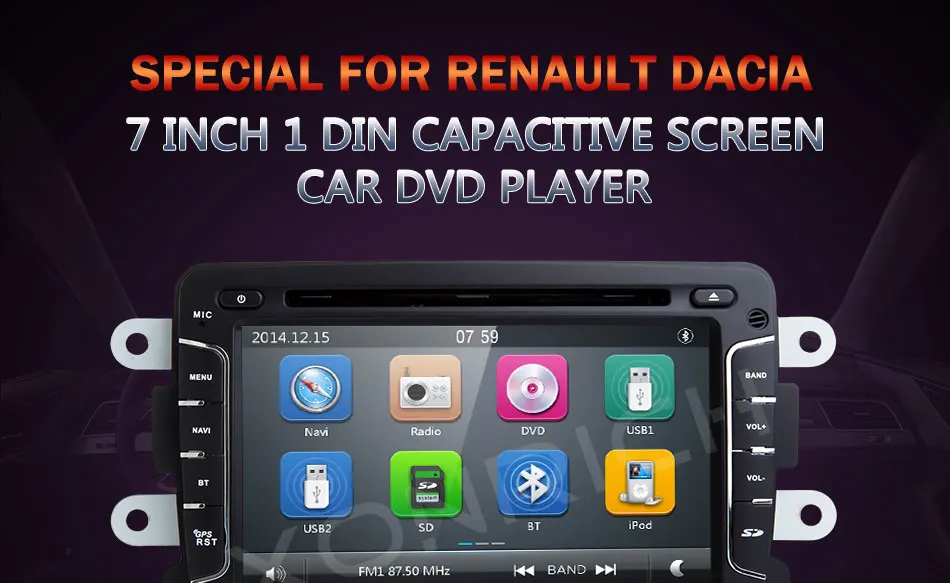 Best 2 Din Car Radio DVD Player For Dacia/Sandero/Duster/Renault/Captur/Lada/Xray 2/Logan2 GSP Navigation Multimedia head unit stereo 0 Best 2 Din Car Radio DVD Player For Dacia/Sandero/Duster/Renault/Captur/Lada/Xray 2/Logan2 GSP Navigation Multimedia head unit stereo 0