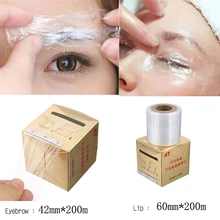 Дешевый 6 коробок Перманентный макияж татуировки бровей/губ пластиковые обертывания крышка консервантная пленка микроблейдинг брови/губ/подводки аксессуары