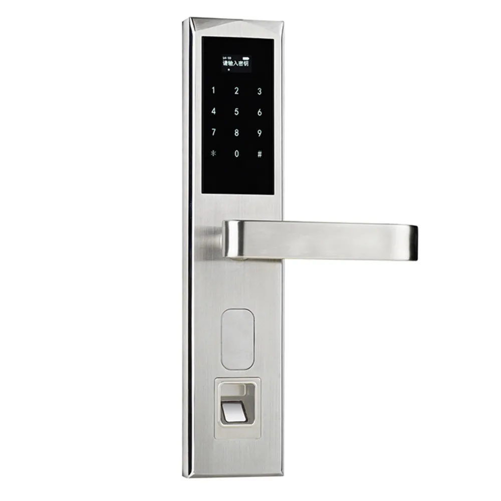 Biometric Electronic Door Lock Smart Fingerprint, Code,Card, Key Touch Screen Digital Password Lock for home