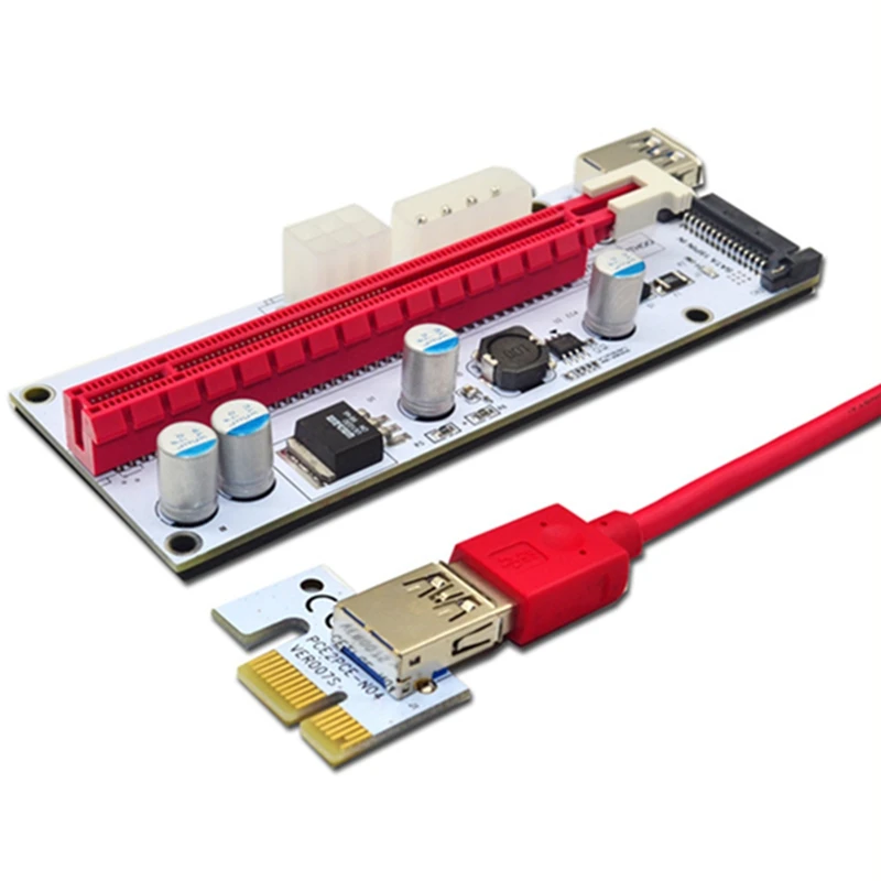 VER008S 0,6 M USB 3,0 кабель Профессиональный Горный PCI-E Express PCI-E 1X до 16X M2 riser card адаптер для 8 GPU видеокарты