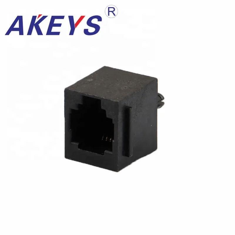 

5PCS 5222-6P4C 180 degree Female PCB Right Angle Board Jack Connector RJ45 connector