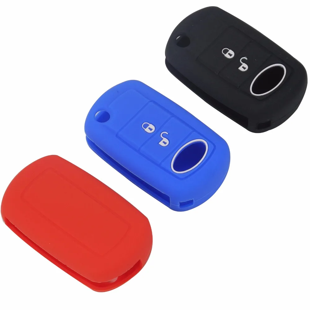 

15ps Remote Silicone Case Folding Flip Key Cover 3 Button For LAND ROVER Range Rover Sport LR3 Discovery