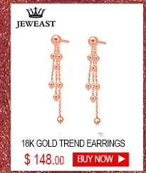 18k Pure Gold Stud Earring Exquisite Elegant Women Jewelry Rose Yellow White Star Miss Girl Gift For Birthday Hot Sale Good New