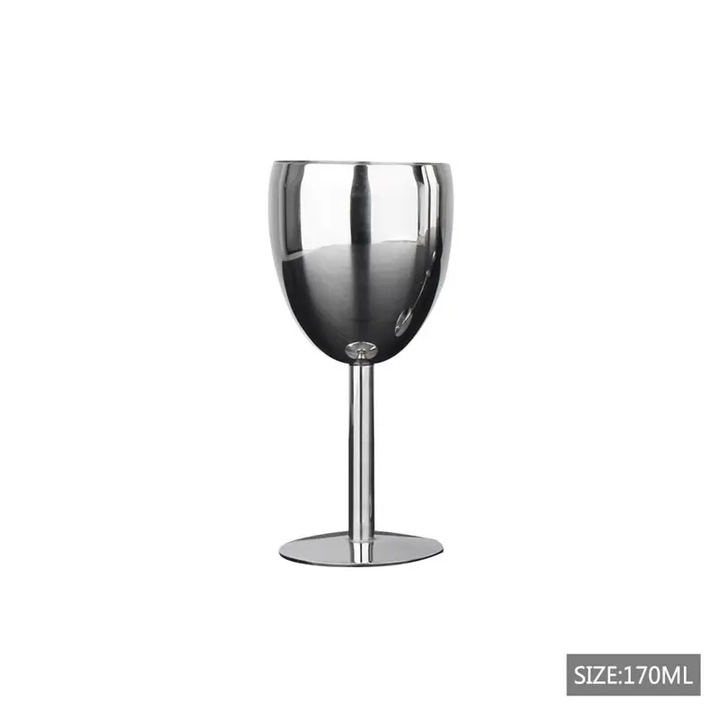 OBR стеклянные фужеры из нержавеющей стали для вина, бокал для коктейля, пива, шампанского, бокал для вина, свадебные аксессуары, инструмент для бара - Цвет: 170ml