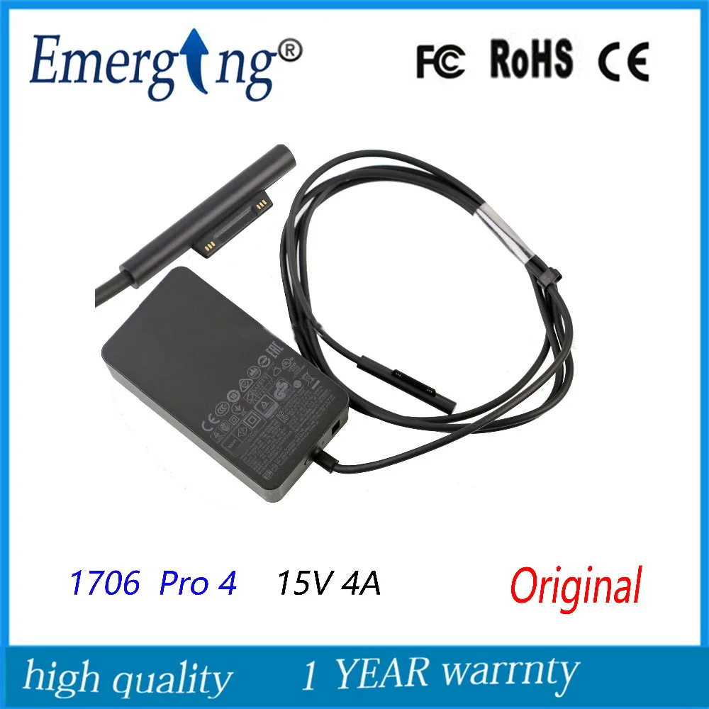 Новый оригинальный 15V 4A 65W AC блок питания для ноутбука Зарядное устройство 1706