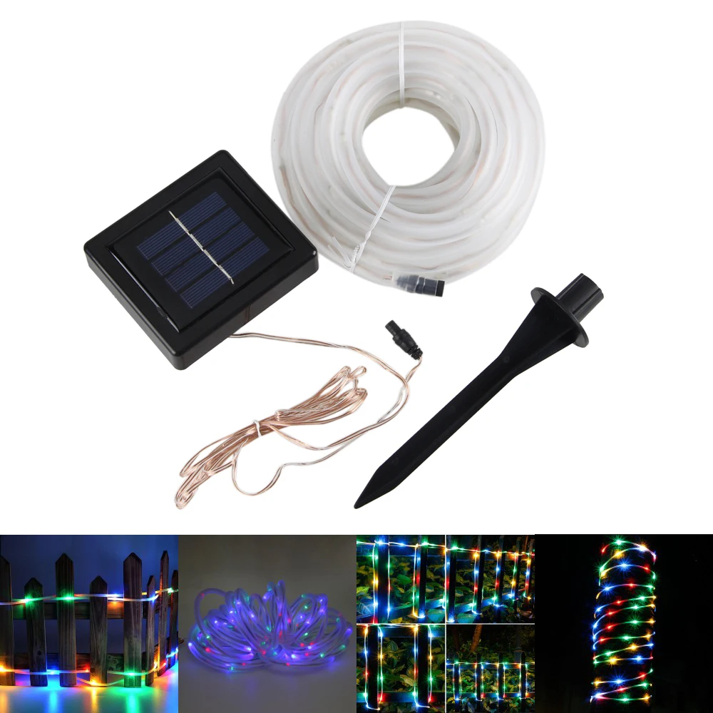 

12M 100 LED Solar Powered Led RGB String lights Outdoor Lighting Garland Christmas Trees Led String Fairy Lights Waterproof