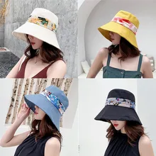 Imixlot весна лето большая голова плюс размер шляпа для женщин на открытом воздухе пляж Большие Полями Рыбацкая шляпа с принтом простая Панама