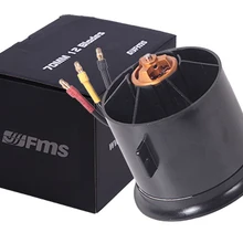 FMS модель самолета аксессуары 70 мм 12 лезвий EDF вентилятор с 2845 kv2750 мотор