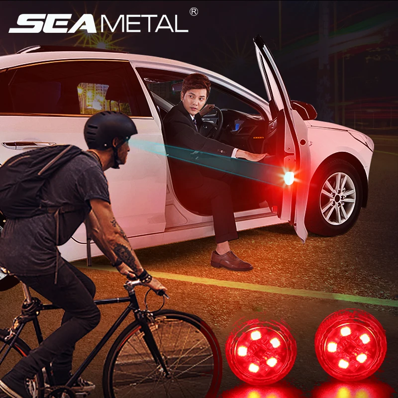 

2pcs Car LED Door Warning Lights Magnetic Wireless Signal Lamps Strobe Flashing Bulb Auto Universal Interior Accessories goods
