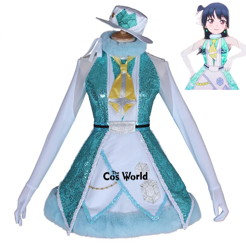 

Love Live Sunshine Saint Snow Aqours Awaken the power Christmas Eve Night Tsushima Yoshiko Dress Uniform Outfit Cosplay Costumes