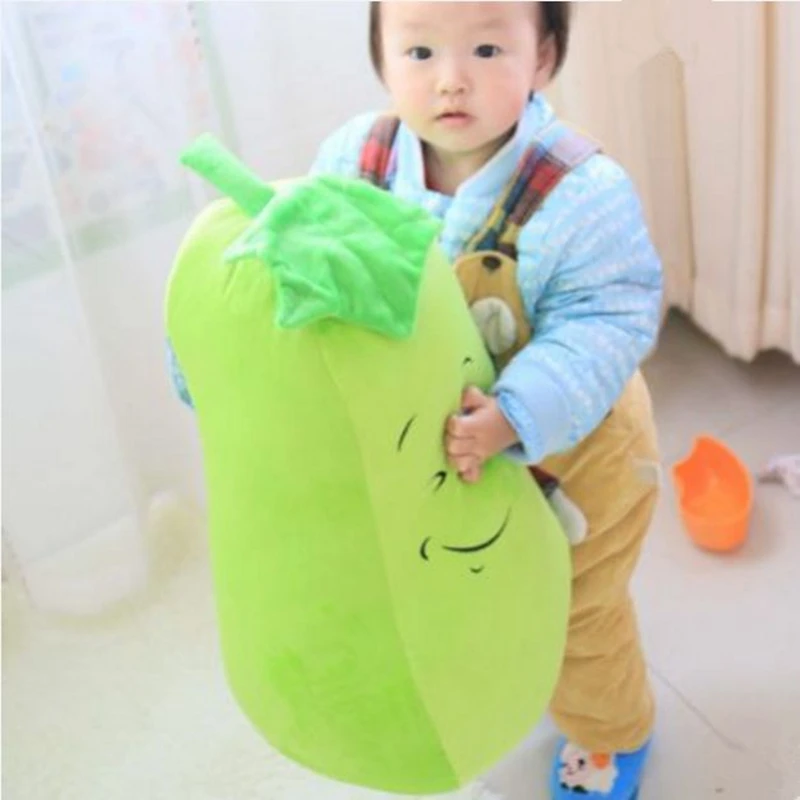 Dorimytrader Big Soft Realistic Vegetables Melon Plush Pillow Stuffed Cartoon Green Melon Toy Doll for Baby Gift 20inch 50cm DY50015 (2)