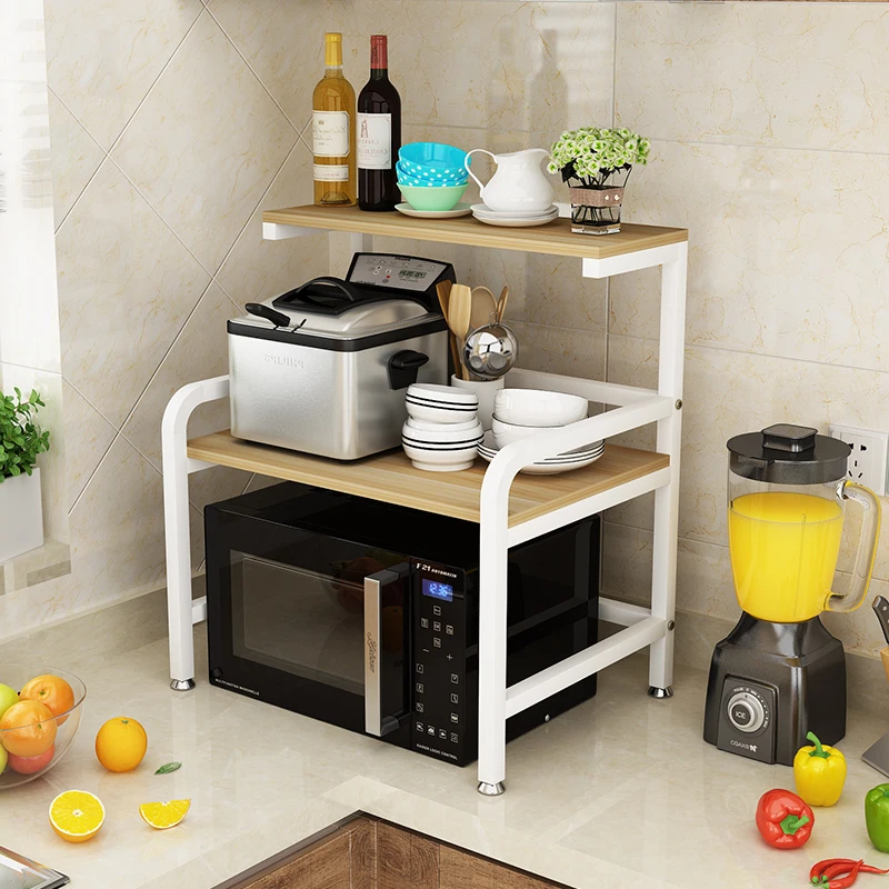  Kitchen rack 3 layers of microwave oven rack oven rack rice cooker storage rack LU4214 - 32918509933
