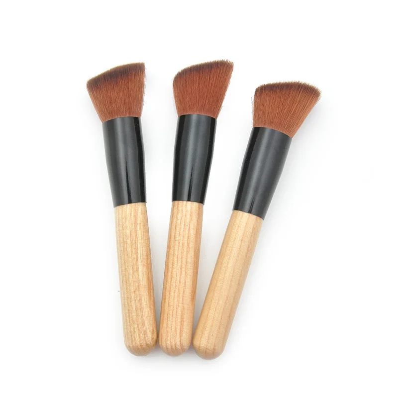 

Lokay Bamboo Handle Makeup Brush Set Face Foundation Large Coverage Powder Eye Face Makeup Brushes Mineral Cosmetics Brushes