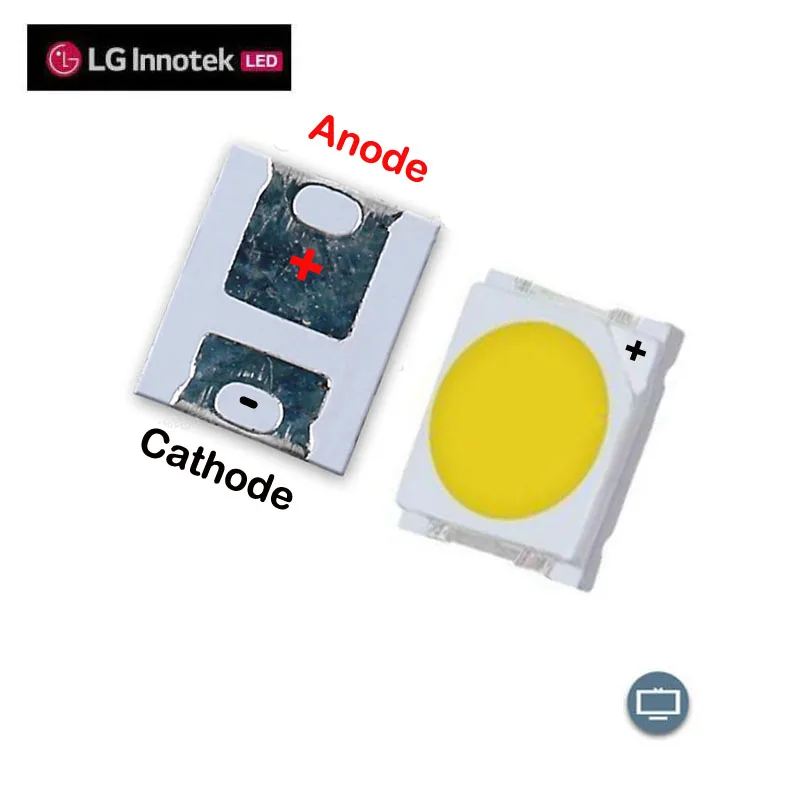 Светодиодные бусины SMD 100 шт./лот 3528 2538 3 В 1 Вт LG Innotek холодный белый цвет лм для
