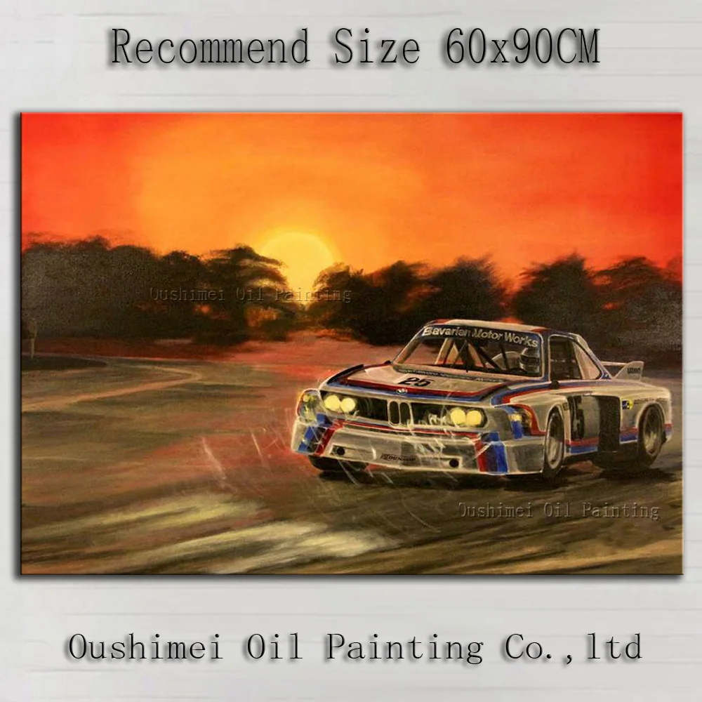 The King of The Rally Car Race Oil Painting On Canvas 100Handmade High