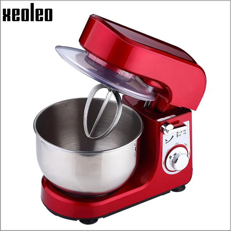 

XEOLEO Commercial Chef machine Household Standmixer Red Dough mixer Dough kneading machine 5 speed Egg beater 600W 3.5L 220V