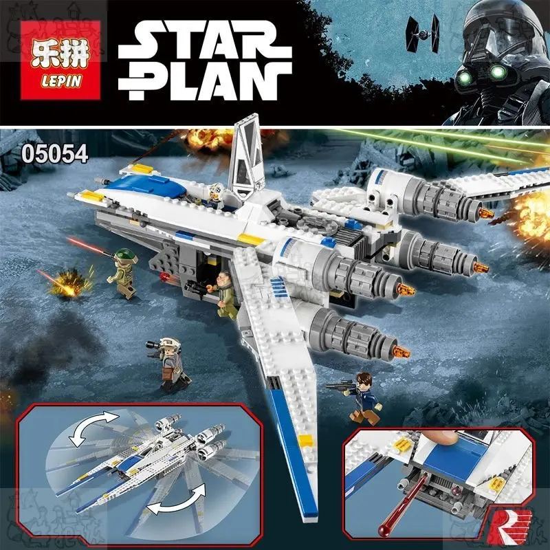 

new 679pcs Lepin 05054 Star Series plan the legoingly Genuine The U Model Wing Fighter Set Building Blocks Bricks Toys 75155